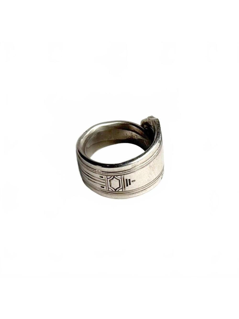 Vintage Oneida Ltd Pattern Silver Plated Spoon Ring Size 7.5